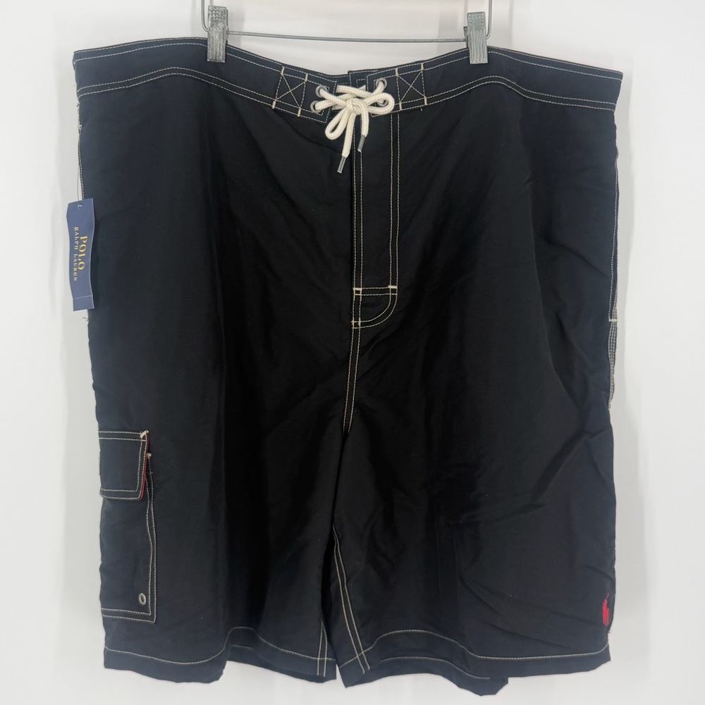 Polo Ralph Lauren Swim Trunks Black Size 3XB Big & Tall Board Shorts NWT Preppy